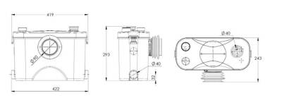 Sumak SMAC700 BR Klozet Arkası Foseptik Wc Öğütücülü Bıçaklı Pompa - 3