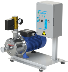Sumak SMINOX12A 220/2 Emişli Paslanmaz Kademeli Hidrofor 7 Kat 14 Daire - Sumak Pompa