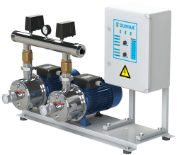 Sumak SMINOX12B 220/2 Emişli Paslanmaz Kademeli Hidrofor 7 Kat 28 Daire - Sumak Pompa