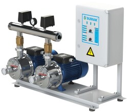 Sumak SMINOX12B 300/3T Emişli Paslanmaz Kademeli Hidrofor 11 Kat 28 Daire - Sumak Pompa