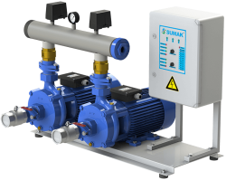 Sumak SMKTB 750 Emişli Çift Kademeli Hidrofor 8 Kat 90 Daire 380 Volt 7.5 Hp - Sumak Pompa