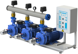 Sumak SMKTC 750/2 Emişli Çift Kademeli Hidrofor 6 Kat 135 Daire 380 Volt 7.5 Hp - Sumak Pompa