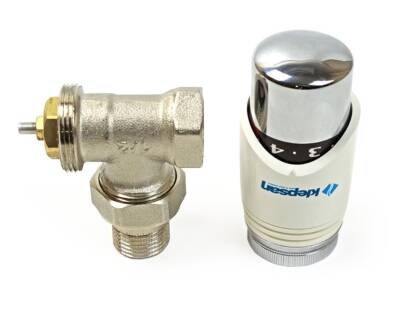 Termostatik Köşe Radyatör Vanası 1/2'' - 2