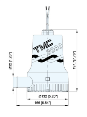 Tmc SR12120 Sintine Pompası 12V 3000 gph - 2