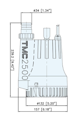 Tmc SR1225 Üst Çıkışlı Sintine Pompası 12V 2500 gph - 2