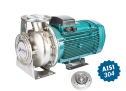 Varan CA65-50-160/5.5T Komple Paslanmaz AISI 304 Kapalı Fanlı Santrifüj Pompa Trifaze 7.5 Hp 35 mss 60 m³/h - Varan