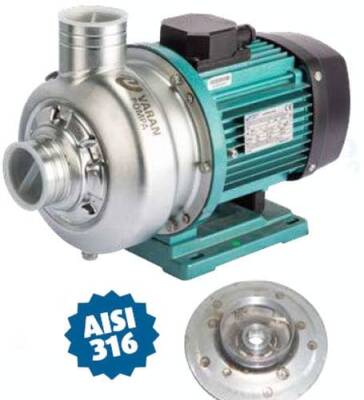 Varan DWB300/1.1T Komple Paslanmaz AISI 316 Santrifüj Pompa Trifaze 1.5 Hp 20 mss 30 m³/h - 2