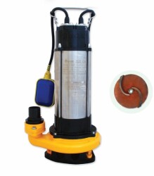 Water Sound V1500F Kirli Su Aktarma, Vortex Fanlı Drenaj Dalgıç Pompa 24 mt. Yükseklik 20 m³/h - Water Sound