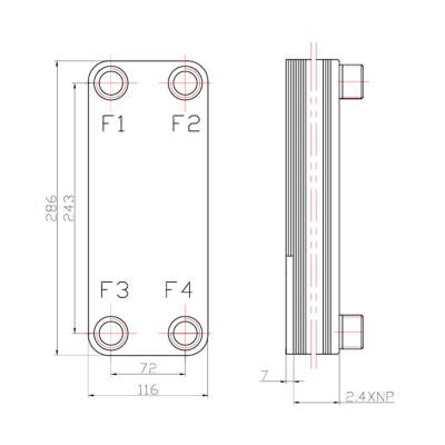 Welko EL50C-25 Kaynak Plakalı Isı Eşanjör Bağlantı 1 - 1 Kapasite 1400 Lt/Saat - 2