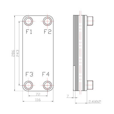 Welko EL50C-28 Kaynak Plakalı Isı Eşanjör Bağlantı 1 - 1 Kapasite 1650 Lt/Saat - 2