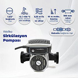 Welko LPA 32-12 180 mm 80-100.000 Kazan İçin Frekans Konvertörlü Sirkülasyon Pompası 12 mss 10 m3/h - Welko (1)