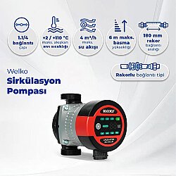 Welko LPA 32-6 180 mm Frekans Konvertörlü Sirkülasyon Pompası 6 mss 4,0 m3/h - Welko (1)