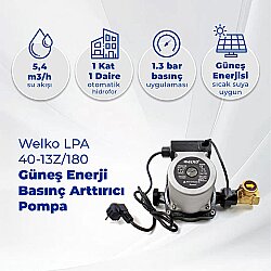Welko LPA 40-13Z/180 Güneş Enerji Basınç Arttırıcı Pompa - Welko (1)