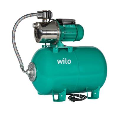 Wilo Aqua SPS 50-5.56 Paslanmaz Jet Pompalı 50 Lt Tanklı Otomatik Hidrofor 7 Kat 10 Daire, 1.5Hp - 1