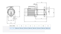 Wilo MSH 303M Yatay Kademeli Santrifüj Pompa 0.8 Hp 3.3 Bar 5 m³/h - 2