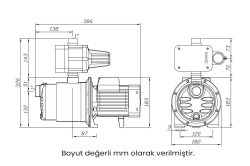 Wilo SPS 5-58-H Paslanmaz Gövdeli Otomatik Sessiz Hidrofor 5 Kat 10 Daire, Susuzluğa Karşı Korumalı 0.75 Hp 5 Bar - 2