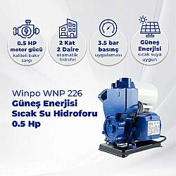 Winpo WNP 226 Güneş Enerjisi Sıcak Su Hidroforu 0.5 Hp - Winpo (1)